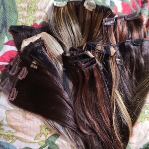 20 Variety Colors 💜🤎❤️🖤 pcs 10 and 12 inch Real human hair